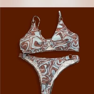 Swirl Pattern Bikini Set